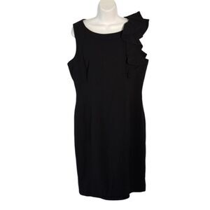 Calvin Klein Black Ruffle Mini Dress